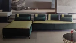 Divano con penisola Merk Fabbri salotti in Tessuto a 1760€