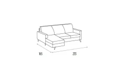 Divano con penisola modello Divano penisola reversibile tessuto anti macchia  di Md work in offerta