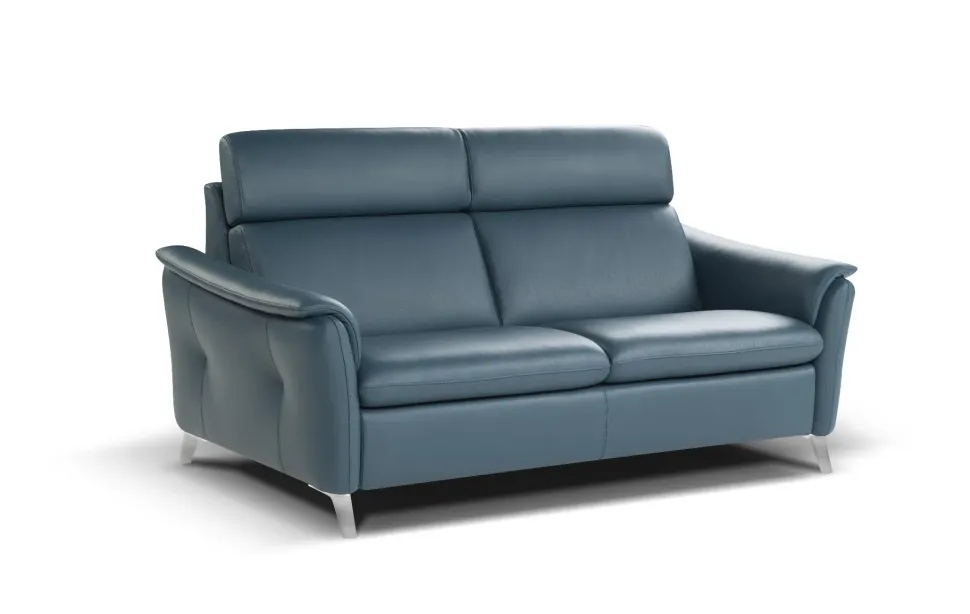 Divano con penisola pelle in poliuretano Nicoletti home a prezzo Outlet