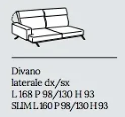 Divano con penisola Polo line s. Md work a prezzi outlet