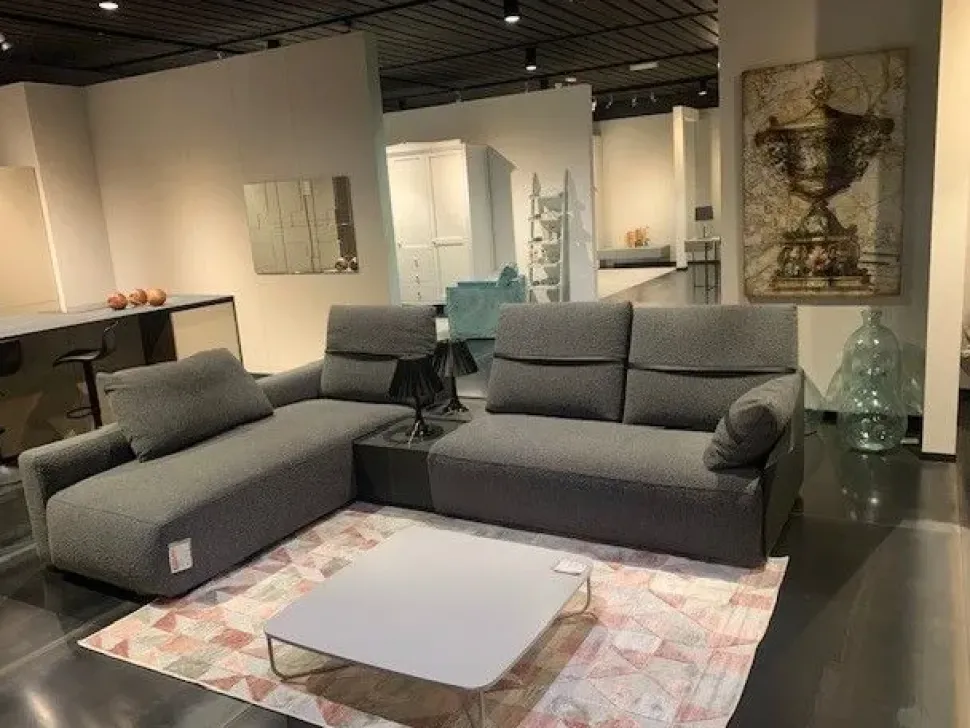 Divano con penisola Samoa Deep real PREZZI OUTLET sconto 40%