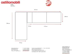 Divano con penisola Samoa Deep real PREZZI OUTLET sconto 40%