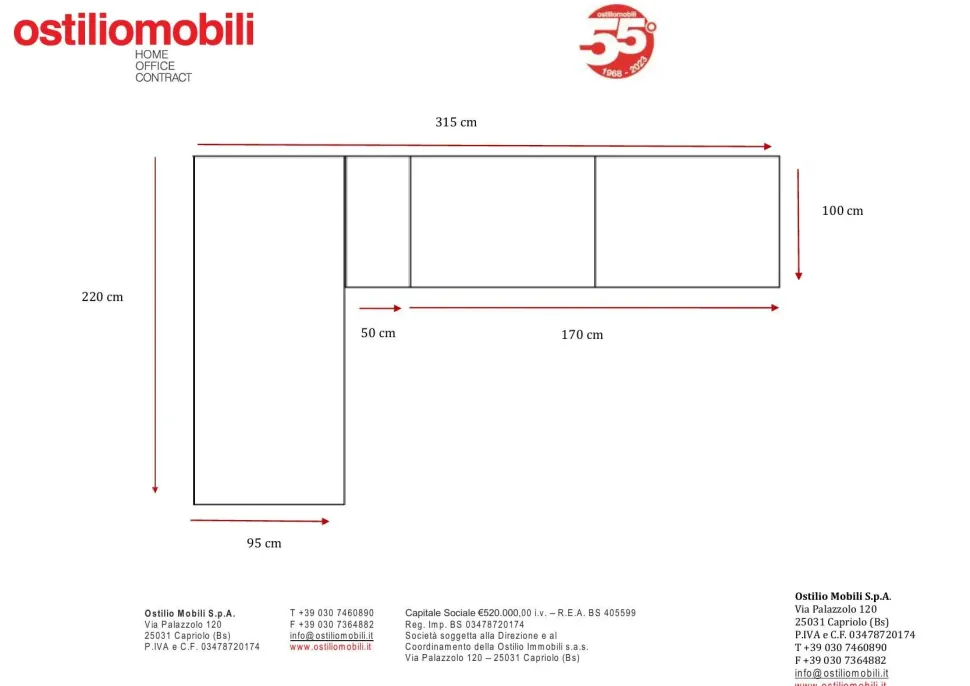 Divano con penisola Samoa Deep real PREZZI OUTLET sconto 40%