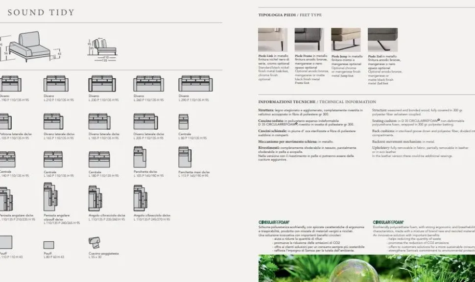 Divano Con penisola Sound tidy Samoa ad un prezzo vantaggioso