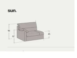 Divano con penisola Sun Samoa ad un prezzo vantaggioso