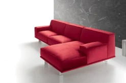 Divano con penisola tessuto in poliuretano  Felis a prezzo Outlet