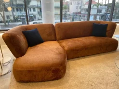 Divano Con penisola tessuto modello Londy di Lago