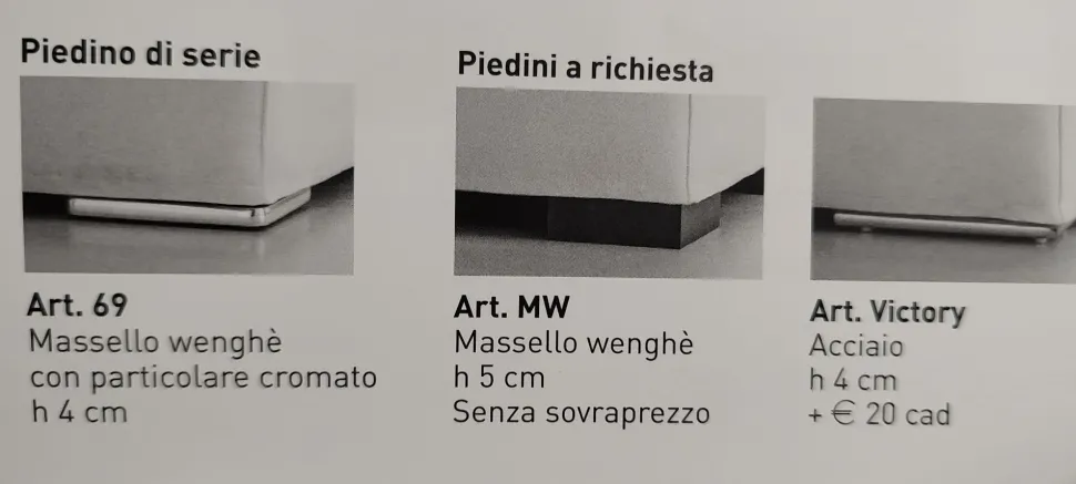 Divano con penisola tessuto in poliuretano Fabbri salotti in Offerta Outlet