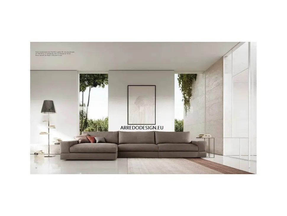 Divano Con penisola Vision di Doimo salotti a prezzo scontato