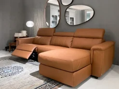 Divano con penisola Washington Nicoletti home in Pelle a 3863€