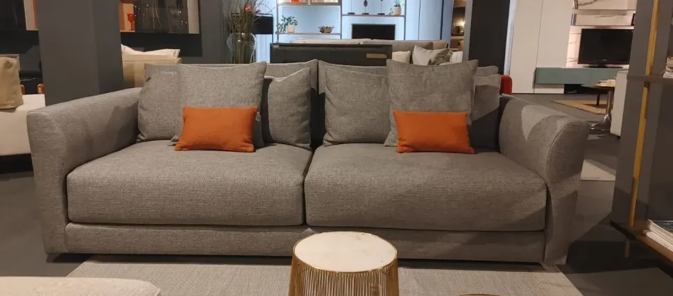 Divano cox by domingo salotti tessuto in misto piuma Artigianale a prezzo Outlet