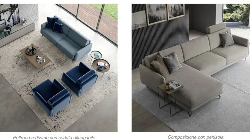 Divano da 5 posti modello Bristol di Doimo salotti scontato