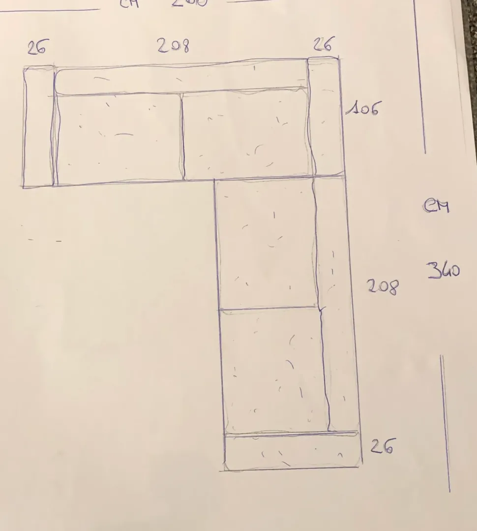 Divano da 5 posti modello Urban di Ditre italia scontato