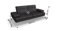 Divano da 3 posti modello Divano toby wing calia spedibile di Calia scontato