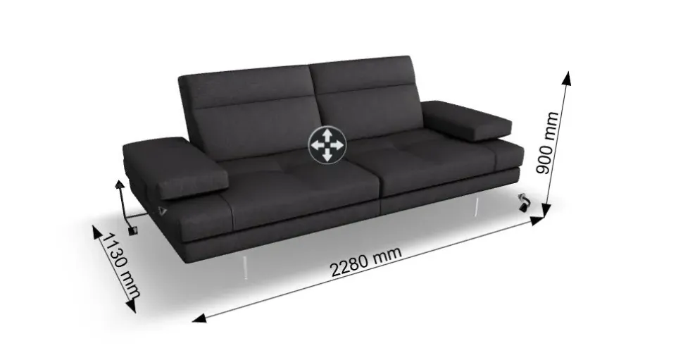 Divano da 3 posti modello Divano toby wing calia spedibile di Calia scontato