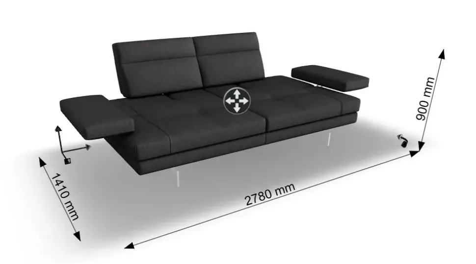 Divano da 3 posti modello Divano toby wing calia spedibile di Calia scontato