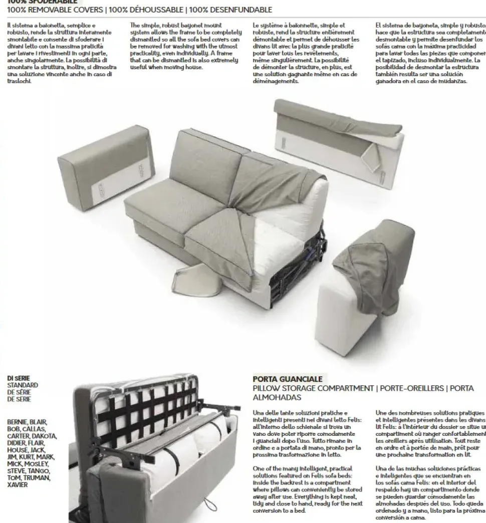 Divano da 3 posti modello Mark di Felis scontato