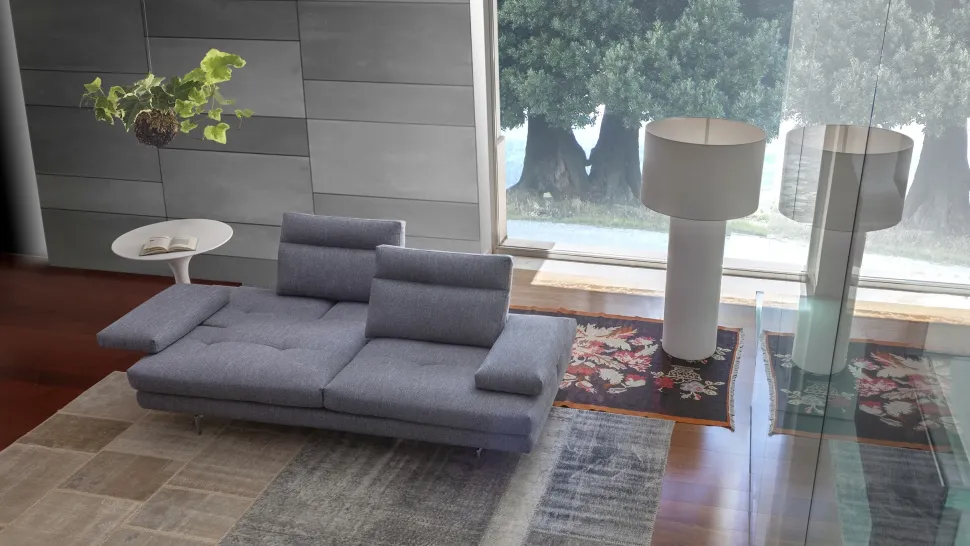 Divano da 3 posti modello Toby wing di Calia scontato