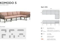 Divano da giardino Nardi outdoor Divano modulare komodo 5 con un ribasso esclusivo