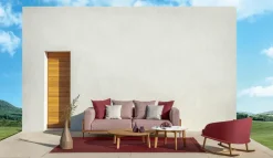 Divano da giardino Talenti outdoor Cleo teak sofa cm 230 ecru' A PREZZI OUTLET