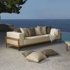 Divano da giardino Talenti outdoor Cleo teak sofa  cm 230  ecru'  A PREZZI OUTLET