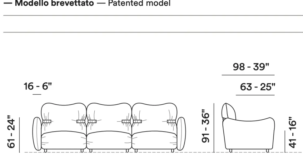Divano Dea di Max divani in stile design in Offerta Outlet