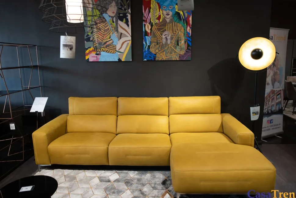 Divano design pelle Bertè di Franco ferri con sconto del - 50%