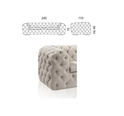 Divano design pelle Divano luxury new yok di Md work con sconto del - 35%