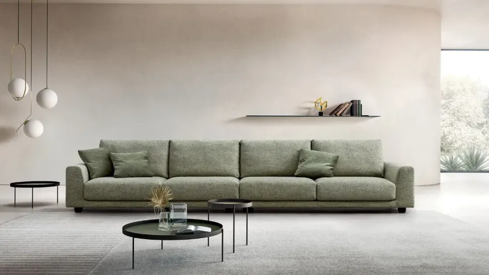 Divano design tessuto Norman di Doimo salotti con sconto del - 40%