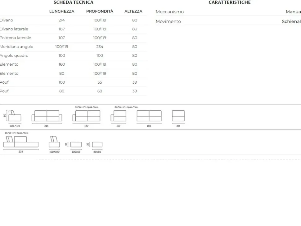 Divano Diapason di Divanidea in stile design in Offerta Outlet
