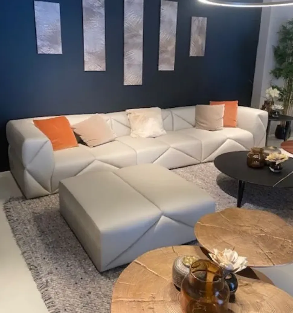 Divano Divano completo luxury italian pelle di Md work in stile design in Offerta Outlet