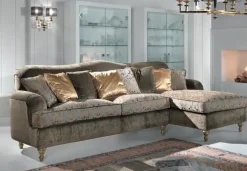 Divano Divano con penisola plutone 49 luxury made in italy di Md work in stile classico a prezzo scontato