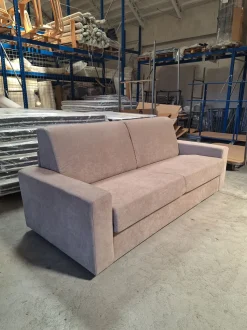 Divano Divano letto con materasso in memory pronta consegna tessuto in poliuretano Md work in Offerta Outlet