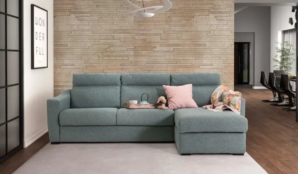 Divano Divano letto con penisola ren Md work in OFFERTA - 45%
