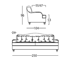 Divano Divano luxury lineare  tessuto in misto piuma  Md work a prezzo Outlet