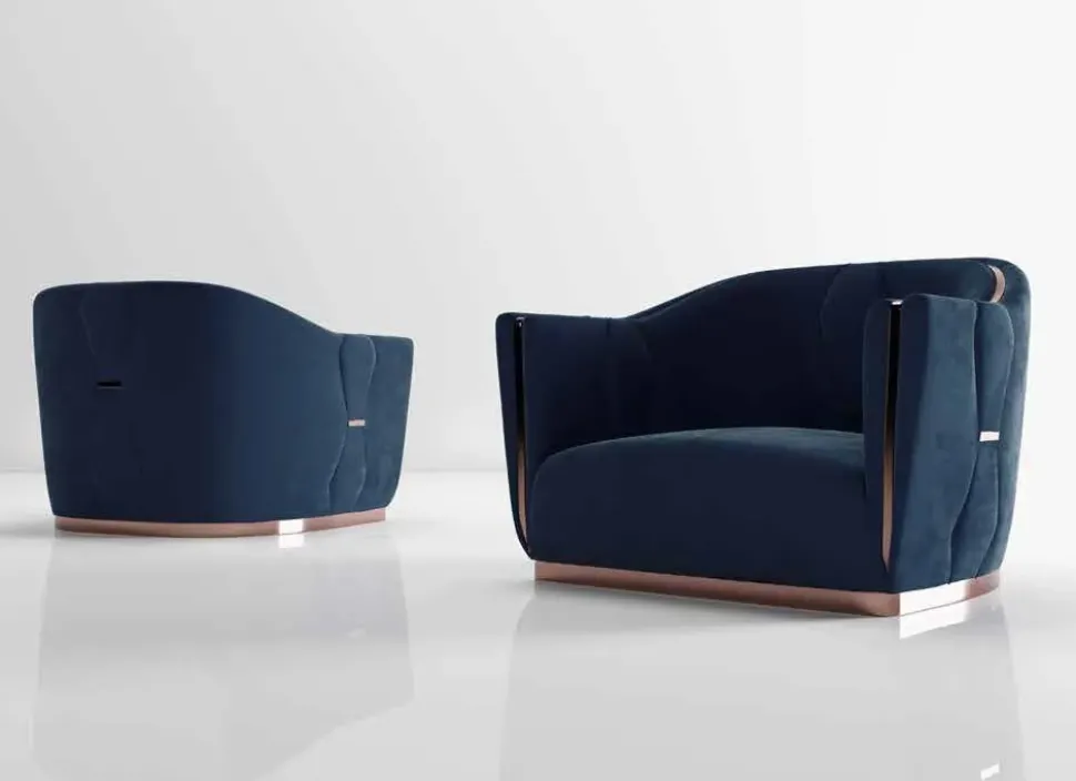 Divano Divano luxury velluto acciaio Md work a prezzi outlet