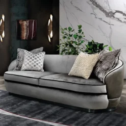 Divano Divano memory velluto luxury italia in Tessuto non sfoderabile  di Md work scontato 45%