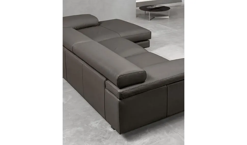 Divano Divano mod.nikita rivestito in pelle fiore in promo-sconto del 50% pelle in poliuretano Excò a prezzo scontato