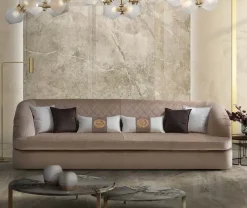 Divano Divano velluto acciaio  in Tessuto Md work a prezzo scontato