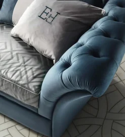 Divano Divano velluto completo di cuscineria vari colori  in Tessuto non sfoderabile  di Md work scontato 45%