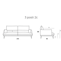 Divano Funny-1 microfibra in poliuretano Egoitaliano in Offerta Outlet