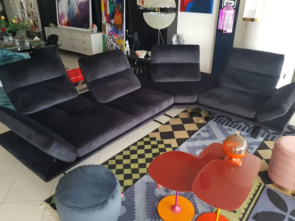 Divano in Microfibra stile design modello Chamonix scontato - 49%