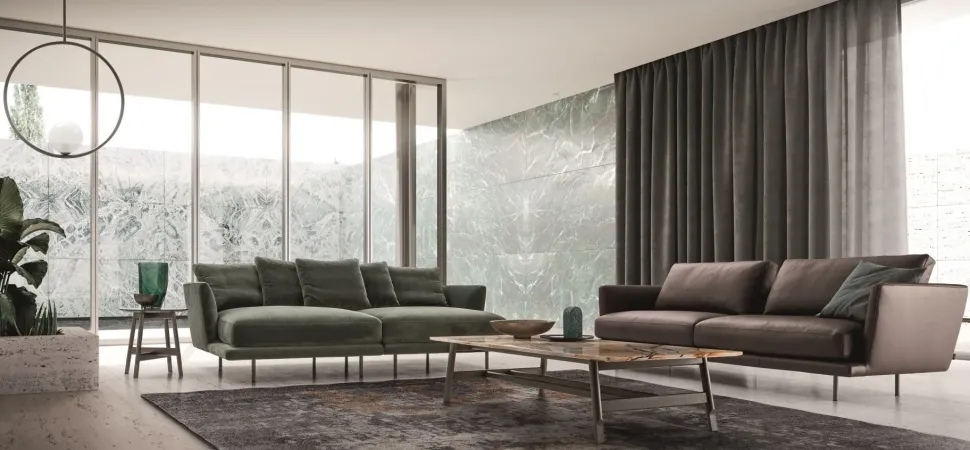 Divano in Pelle stile design modello Royal scontato - 54%