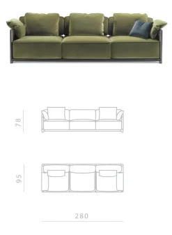 Divano in Tessuto Mod. portofino Md work