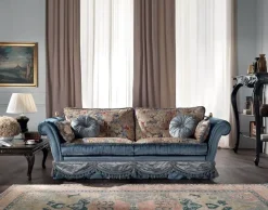 Divano in Tessuto stile classico modello Divano classico veneziano diversi rivestimenti scontato - 38%