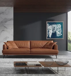 Divano in Tessuto stile moderno modello Sophia lineare scontato - 40%