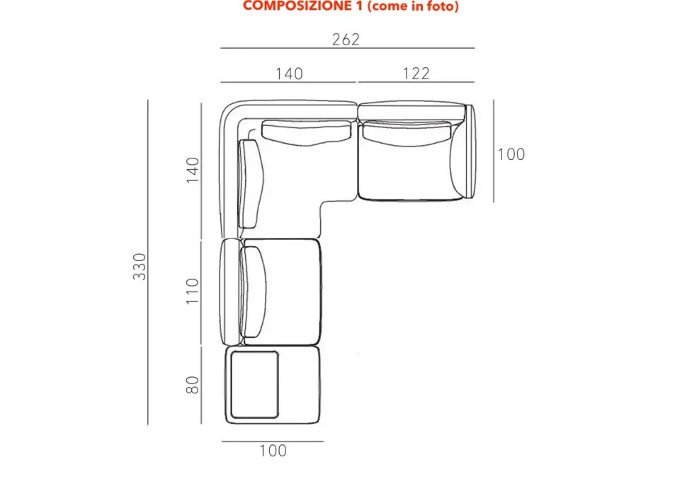 Divano in Tessuto stile moderno modello Kant scontato - 41%