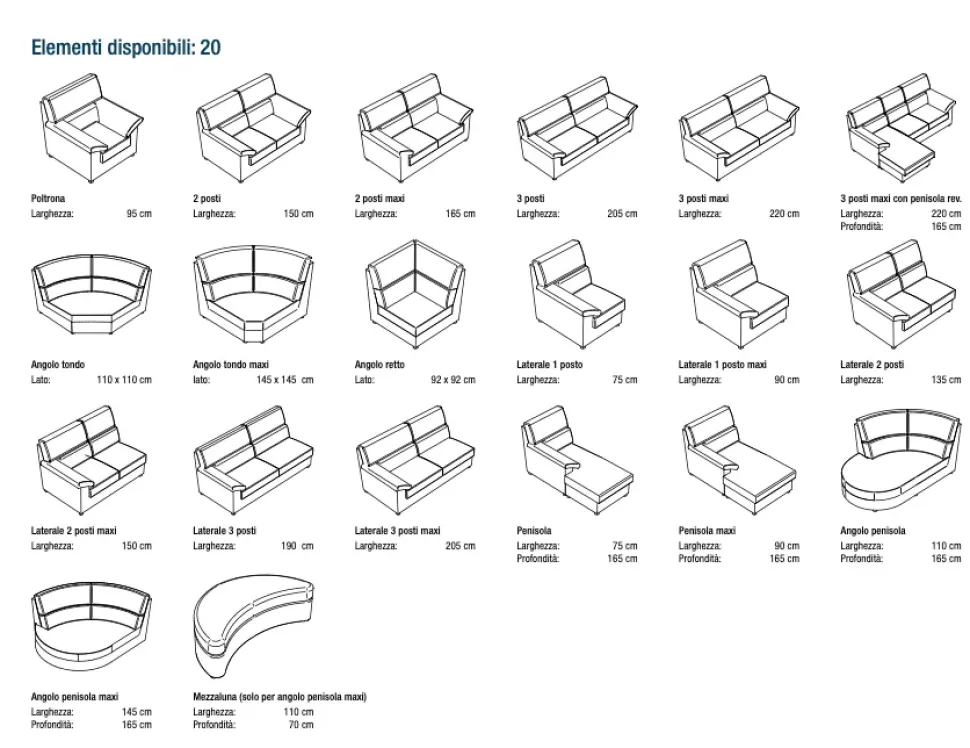 Divano Irene 3 posti: progettato da un interno designer. Prezzo ribassato!