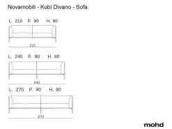Divano Kubì Novamobili in Tessuto a 2750€