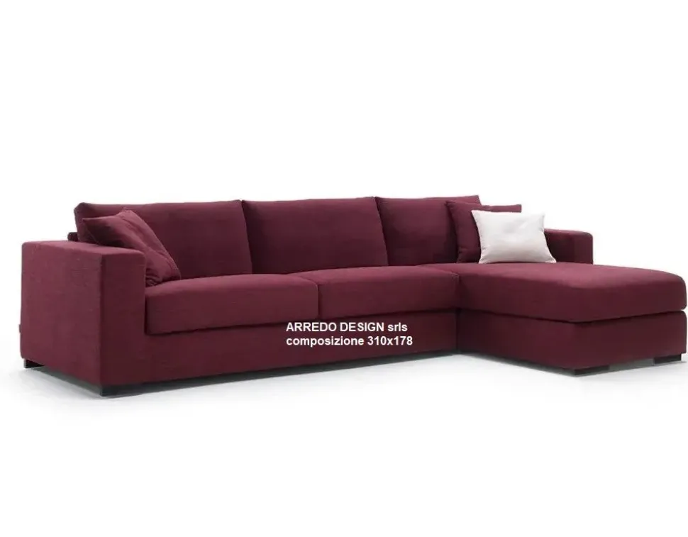 Divano Letto con penisola modello Dieci * di Biba salotti a prezzi outlet